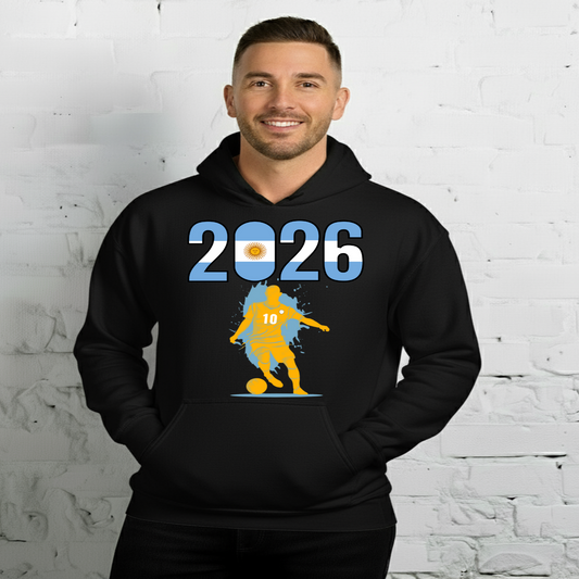 Argentina World Cup 2026 Fitted Hoodie | Slick_Move_GLD