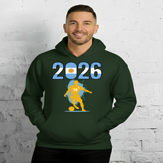 Argentina World Cup 2026 Fitted Hoodie | Slick_Move_GLD