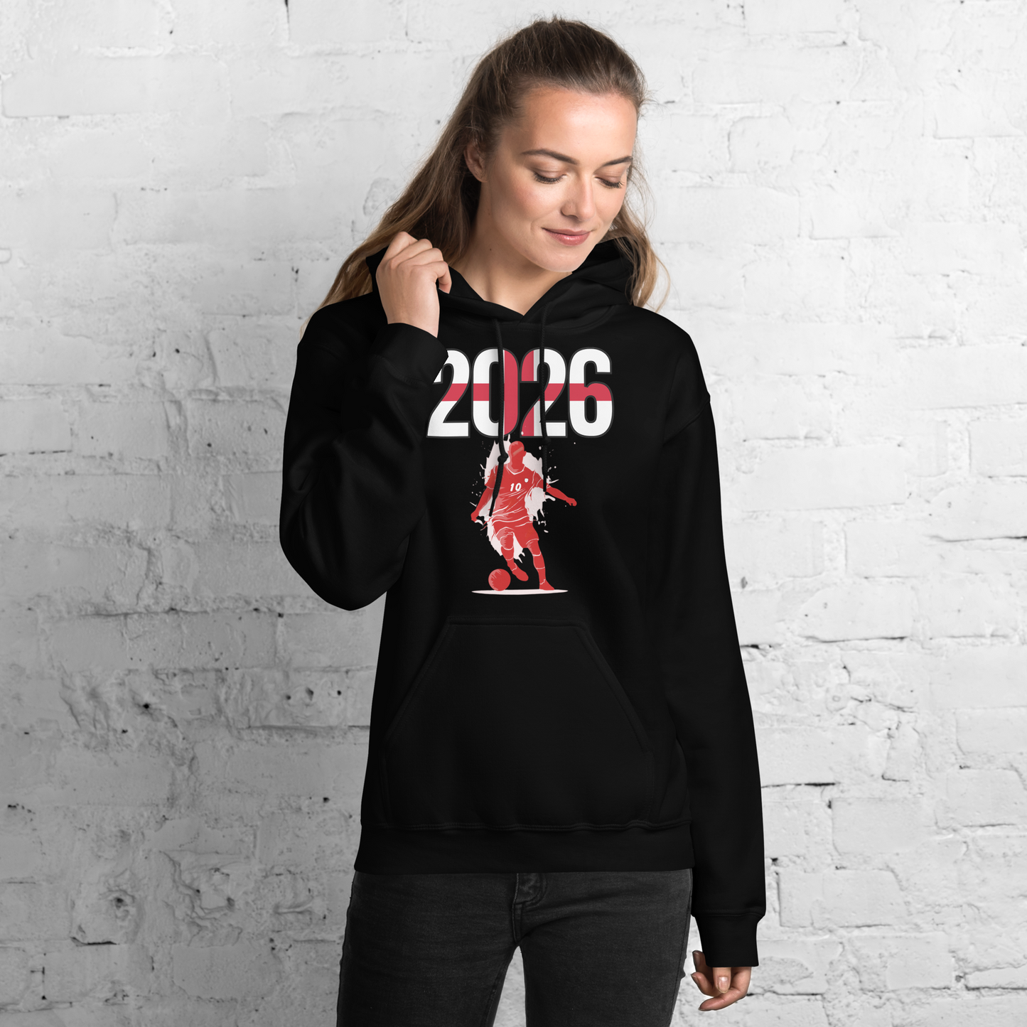 England World Cup 2026 Fitted Hoodie | Slick_Move_RD