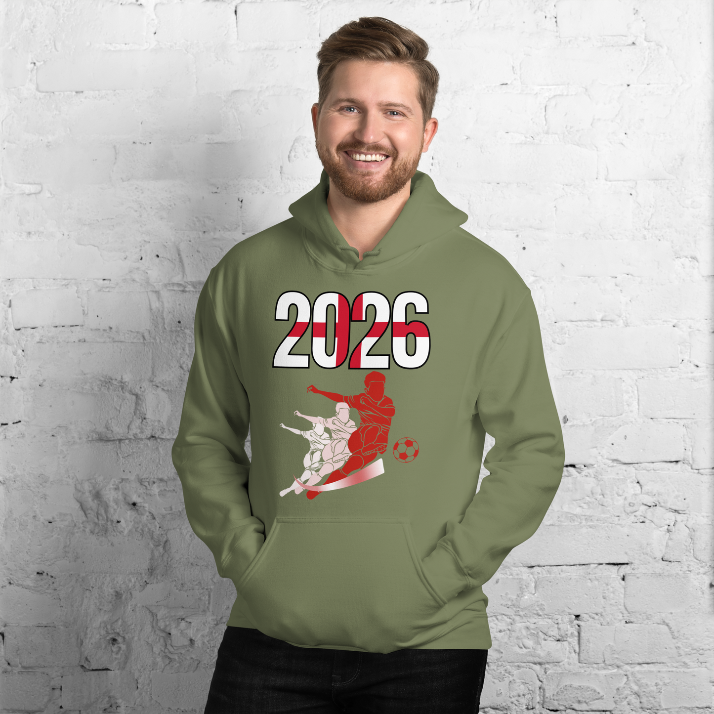 England World Cup 2026 Fitted Hoodie | Rising_Jist