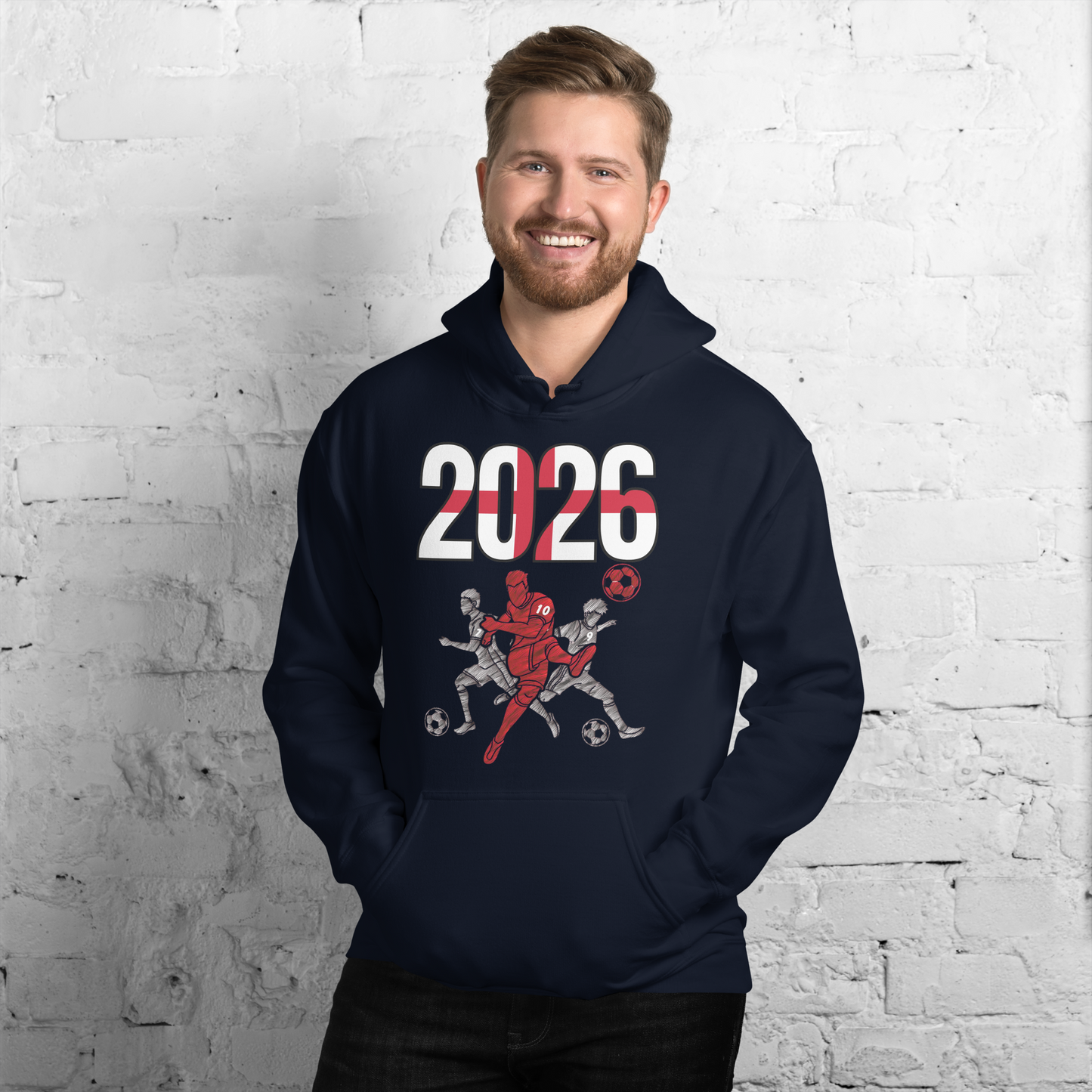 England World Cup 2026 Fitted Hoodie | Sprints_Trio
