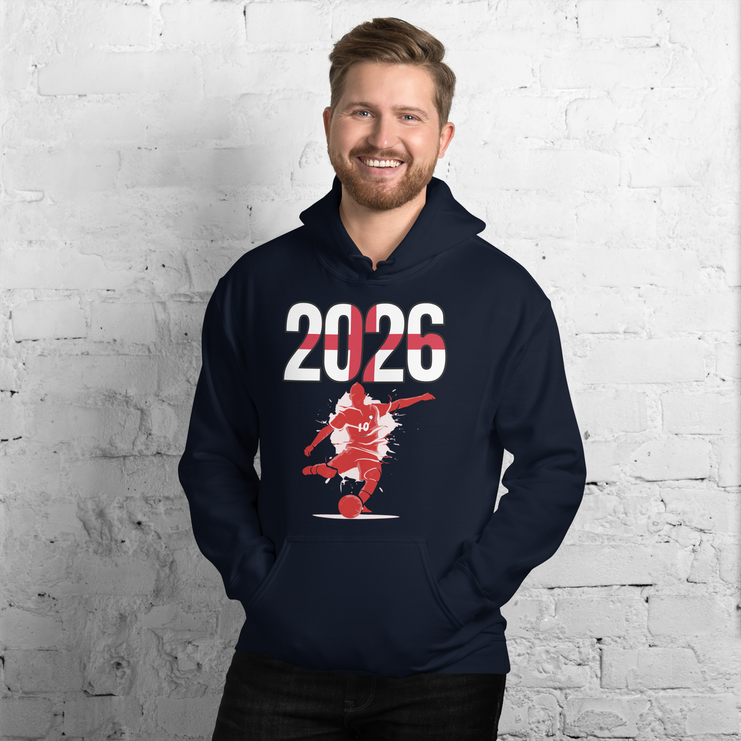 England World Cup 2026 Fitted Hoodie | Let's Play