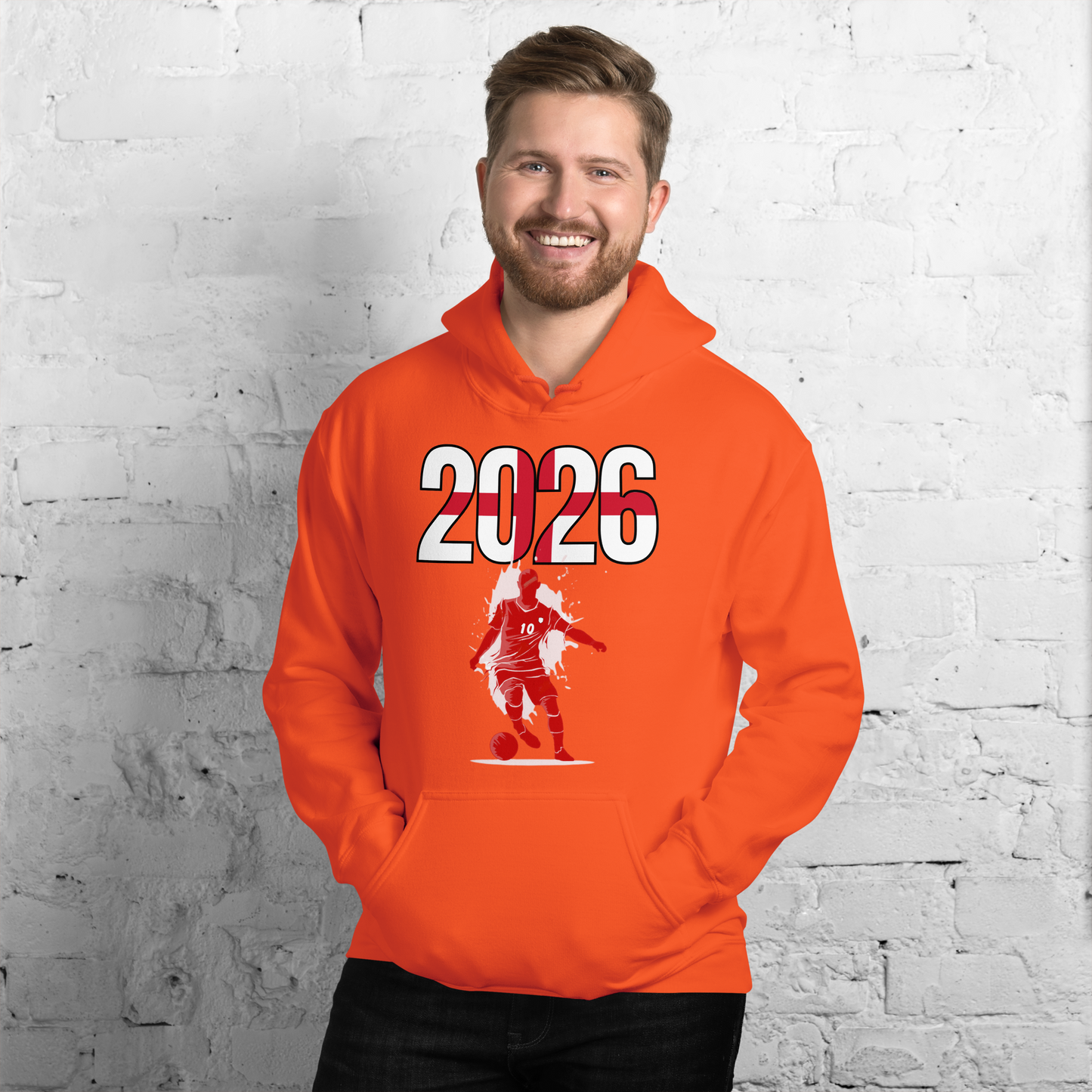 England World Cup 2026 Fitted Hoodie | Slick_Move_RD