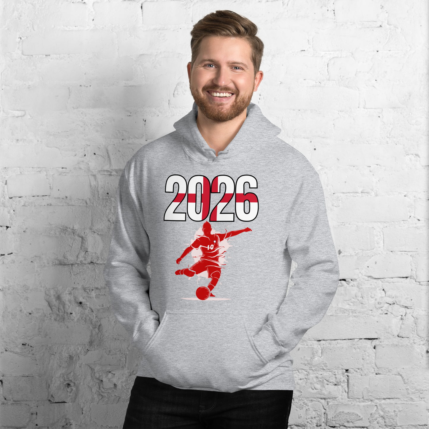 England World Cup 2026 Fitted Hoodie | Let's Play